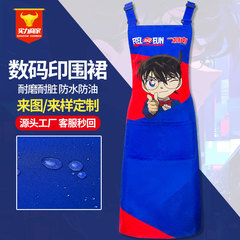漫画プリント防水キャンバスケータリングエプロンミルクティーショップ作業服ジャンプスーツウェイターベストキッチンホームスモック
