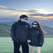 莆田北脸美版1990冲锋衣三合一 户外防风防水连帽外套压胶登山服