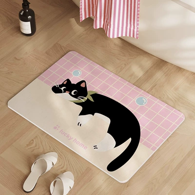 Mat Shower Room Door Absorbent | Avtomobil döşəmə paspasları - wall-climbing-baby-cow-square-white-background-396009cm