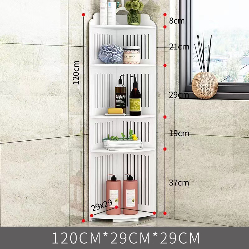 Cuarto de baño estante de almacenamiento creativo hogar inodoro estante de almacenamiento de esquina Punch-libre inodoro multi-capa de almacenamiento