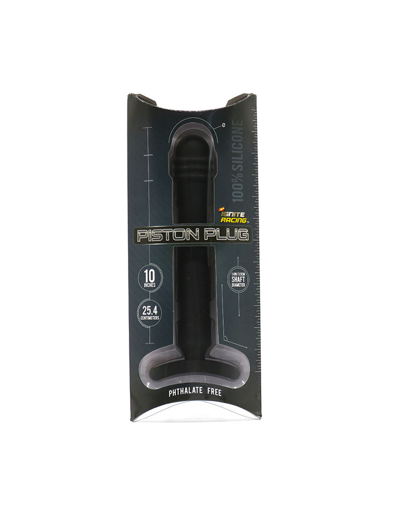 Dual-Purpose Silicone Anal Plug, 12-Inch Black Unisex Adult Toy — detail image 2