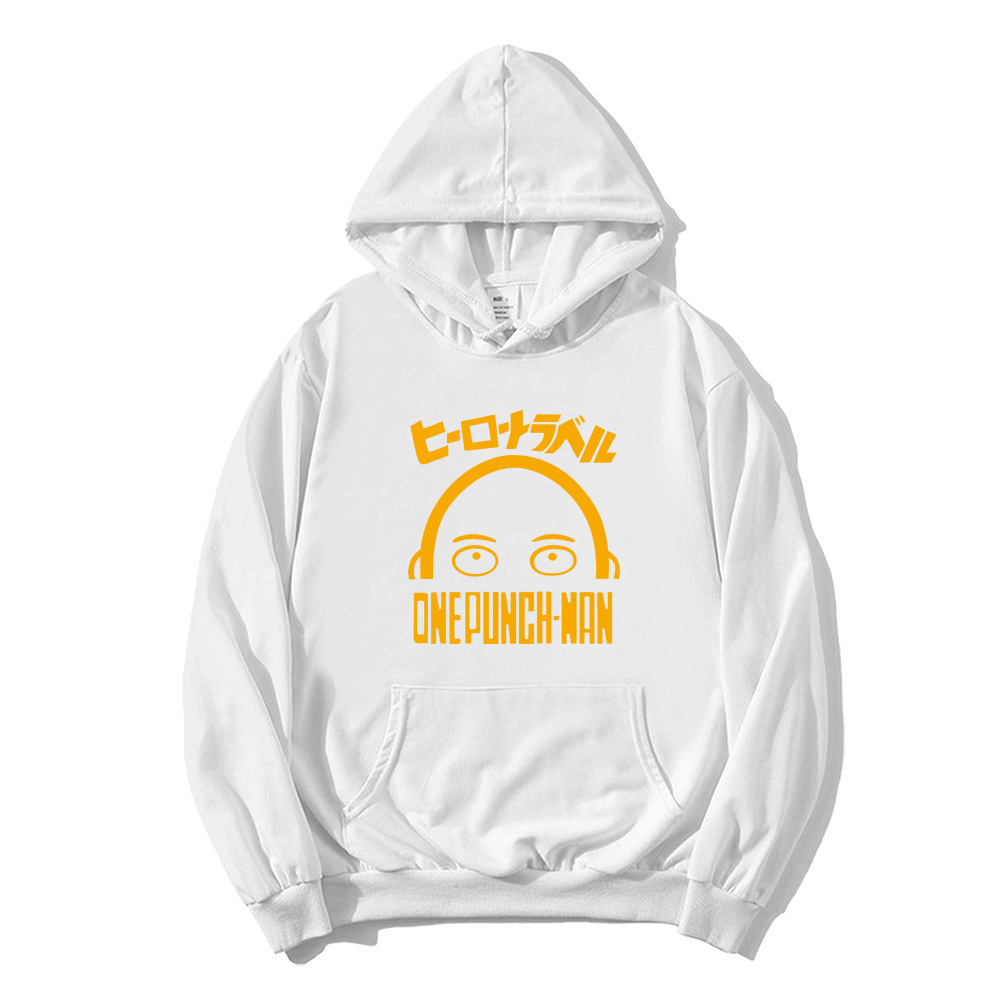 Un golpe Superman Saitama Teacher Anime Periférico Otoño e invierno Moda para hombres y mujeres Suéter de pareja Sudadera con capucha Chaqueta de manga larga