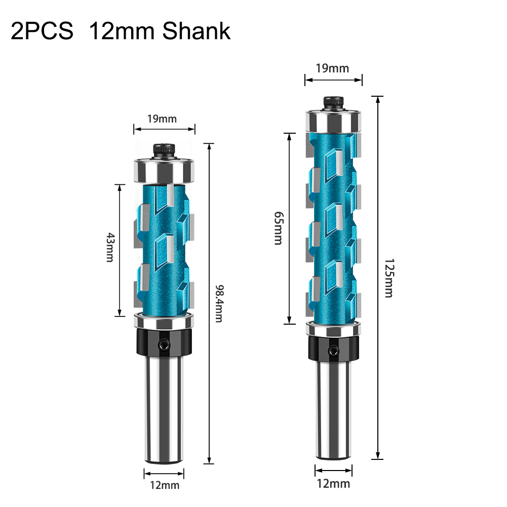 Carpintería doble rodamiento recorte espiral cuchillo recorte cuchillo abandonado fresa rodamiento perfil CNC herramienta de talla