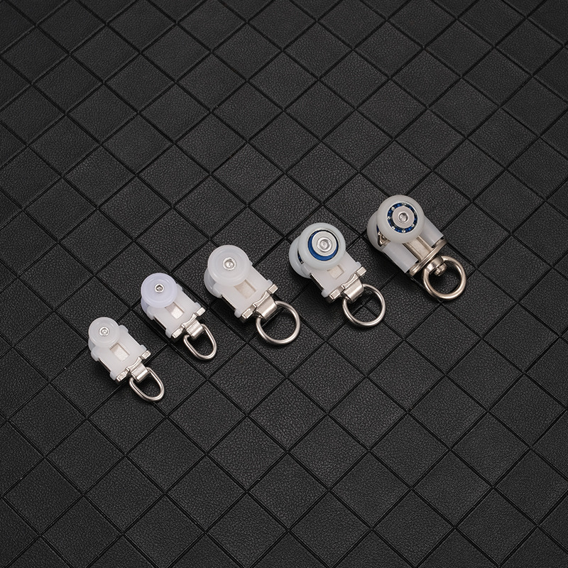 VHM7 wholesale stainless steel curtain track wheel metal heavy-duty bearing roller roller old-style straight rail guide rail hook