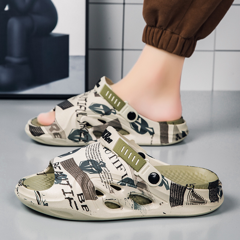 Sandalias para hombre, uso de verano, cinturón de doble uso, talón, antideslizante, pisando mierda, conducción, ocio, vadear, pesca, zapatos de playa junto al mar