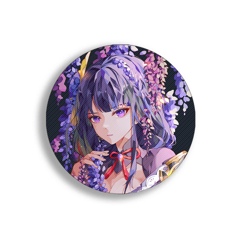 58mm Game Genshin Impact Brooch Pins Anime Badge Cosplay Yae Miko Xiao Zhongli Accessories For Clothes Backpack Decoration Gift