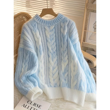 J 52492 Korean gradient cable knit sweater ��ϵ�����黨����