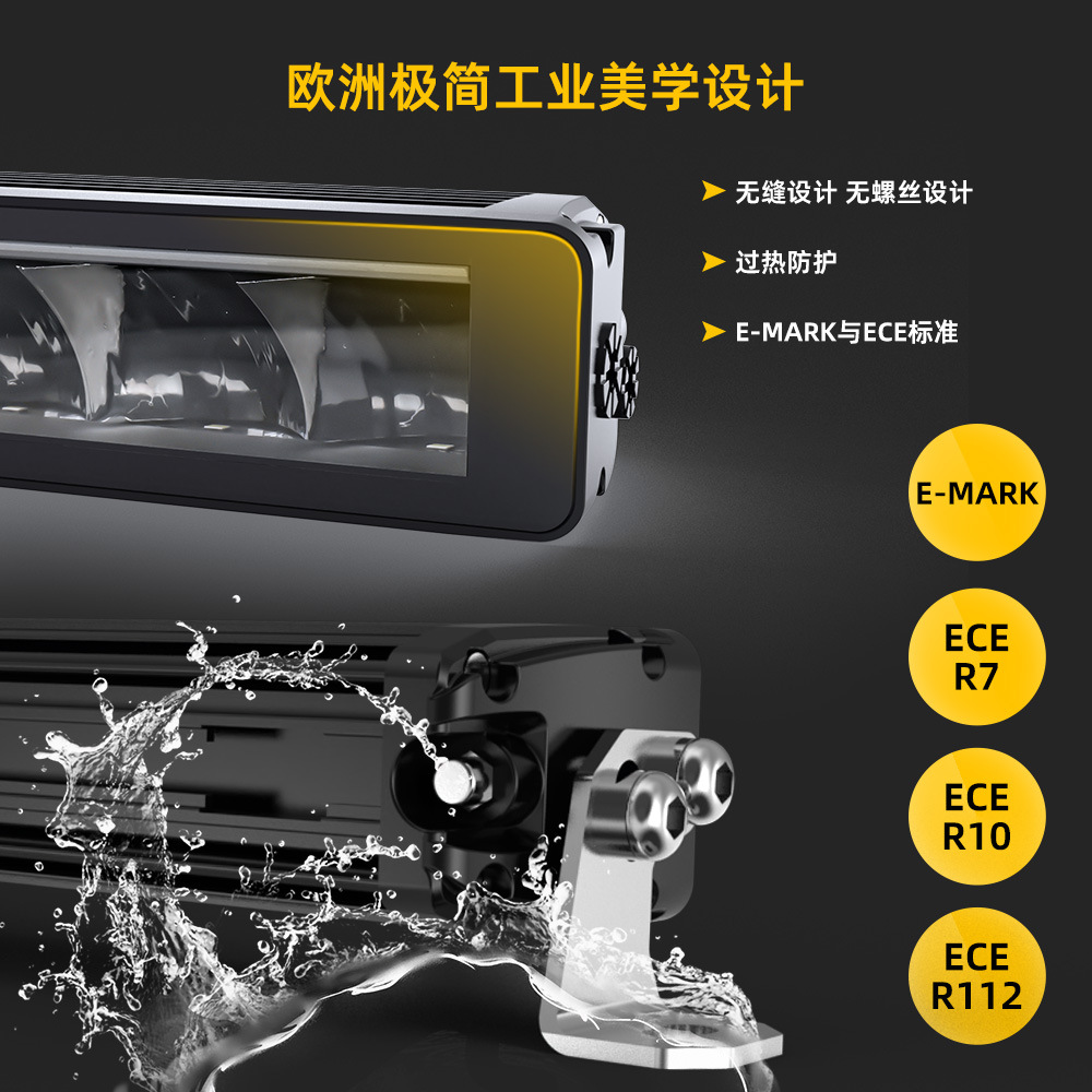 Off-Road Vehicle Led Strip Spotlights, Hidden Spotlights for Car Grille, Roof Spotlights 24V Ce E-Marked