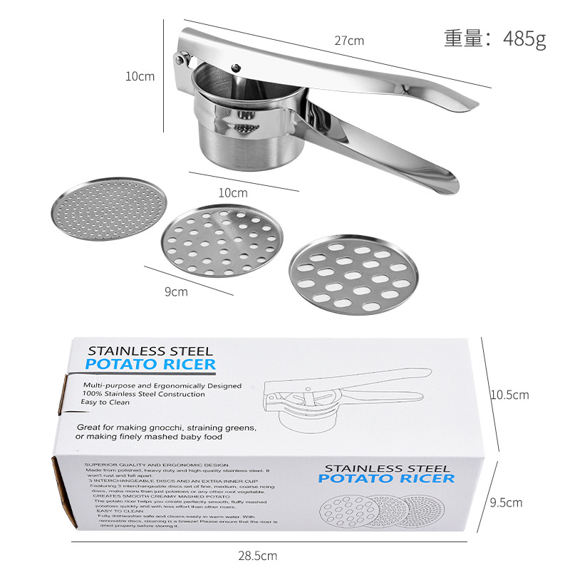 Acero inoxidable exprimidor manual de la patata exprimidor de limón prensa de barro prensa de ajo cocina vegetal Prensa