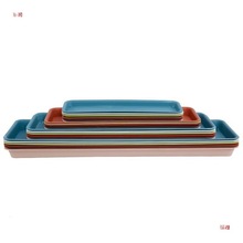 多规格接水盘长方形带排水托盘加长长条窄长花盆底托冷凝水