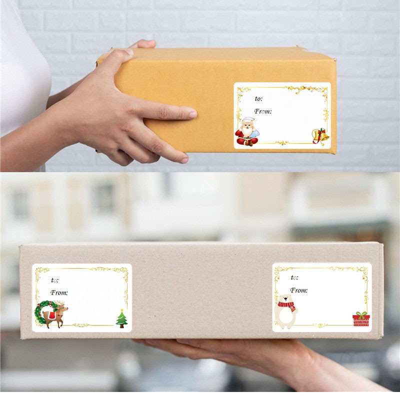片装贴纸圣诞节日装饰礼品系列不干胶贴纸礼物标签|undefined
