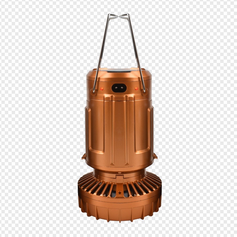 Golden air fan solar-powered, upgraded version