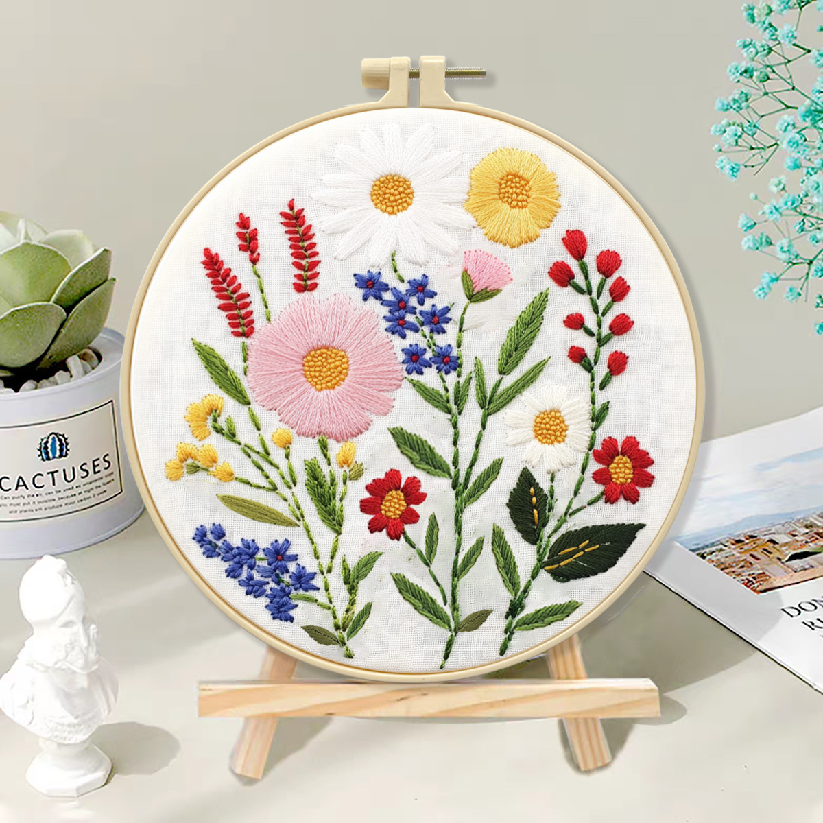 Serie 4 - paquete de materiales básicos (con instrucciones de bordado de aguja)