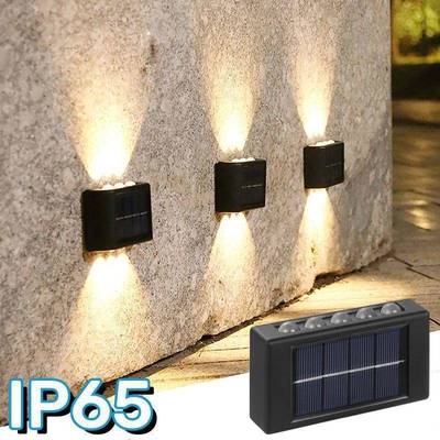 Solar Light Outdoor Garden Sunlight Powered LED Wall Lamp