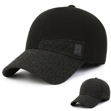 冬季新款中老年男士棒球帽加厚保暖护耳棉帽老年户外防寒冷鸭舌帽