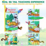 Трехмерная познавательная книга из ткани, раннее развитие, можно отрывать, английский, можно стирать