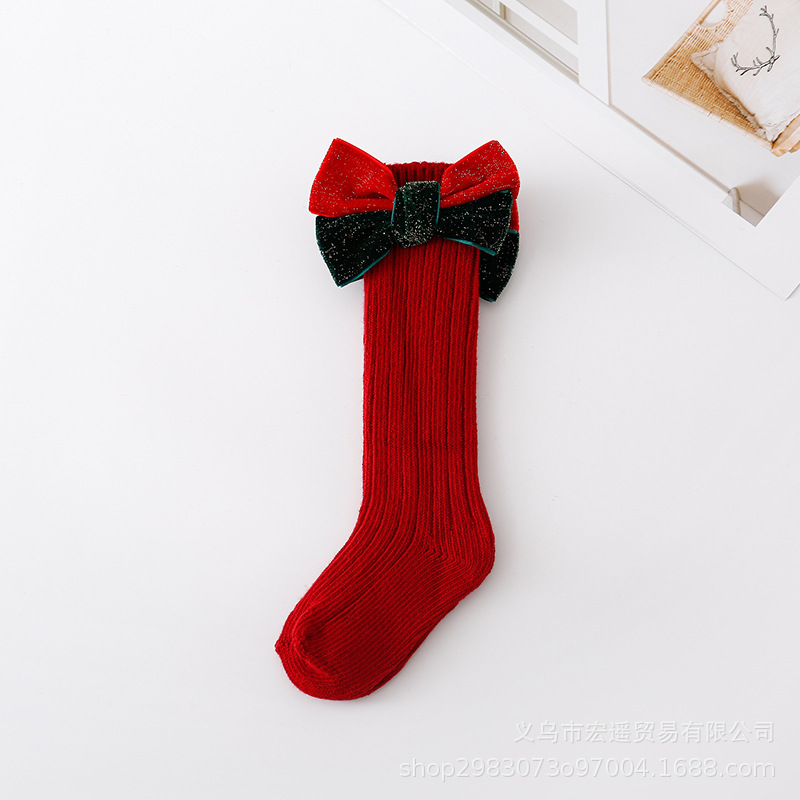 레드 더블 타이 양말