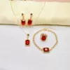 Ruby set, 4 piece set