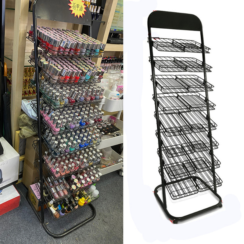 Nail Polish Display Rack Storage Rack Floor-Standing Nail Salon Iron Nail Polish Glue Rack Multi-Layer Shelf Free Shipping Nail Polish Display Rack Storage Rack Floor-Standing Nail Salon Iron Nail Polish Glue Rack Multi-Layer Shelf Free Shipping