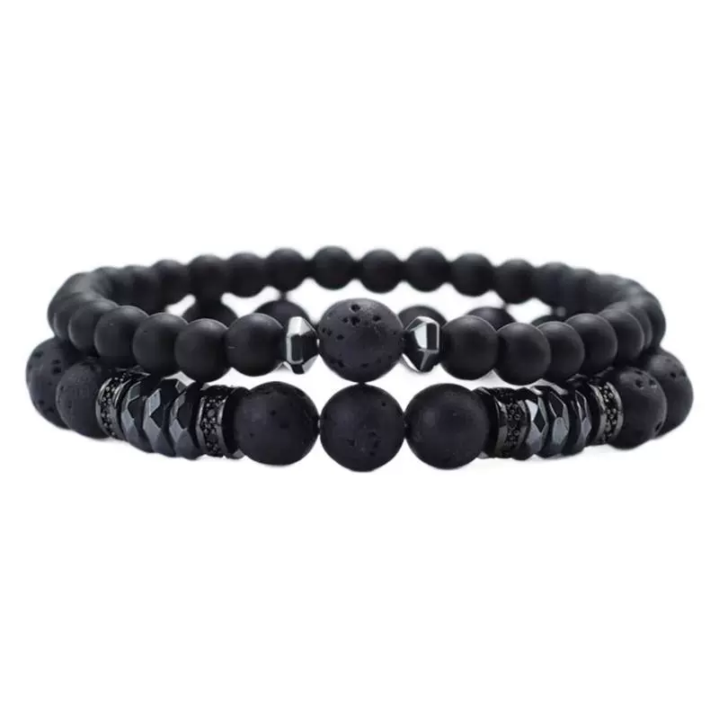 Fashionable matte set, bracelet natural stone for beloved, Aliexpress, city style