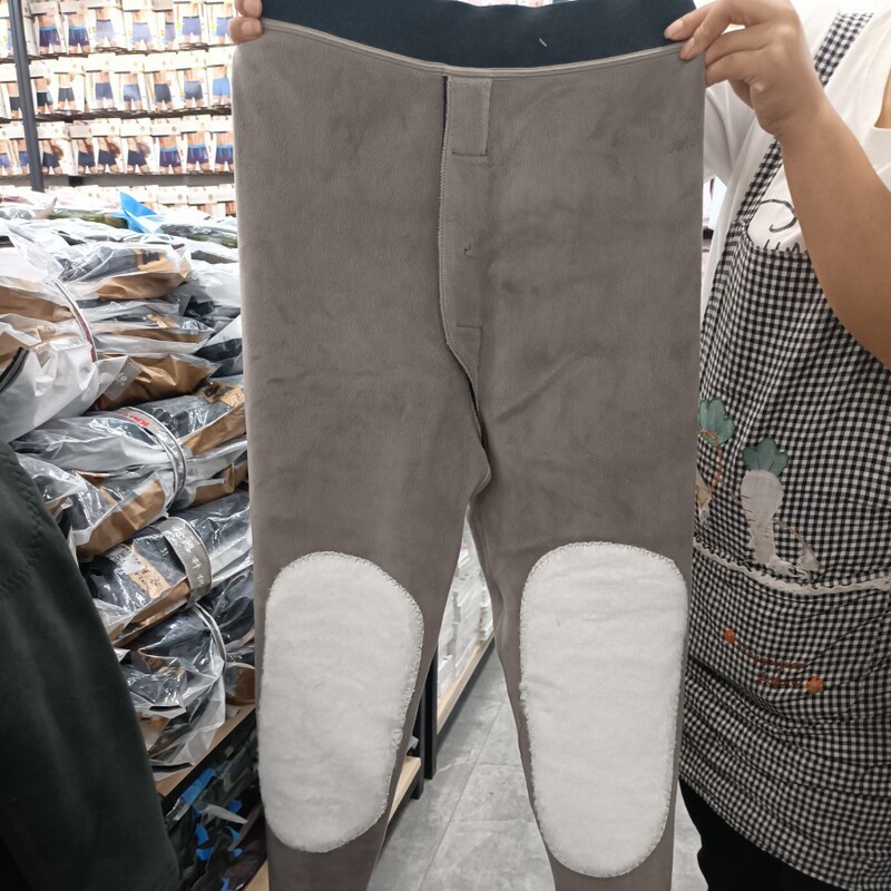 Pierre 8805 men's autumn and winter new casual waist and knee pad fleece-lined pants 500g