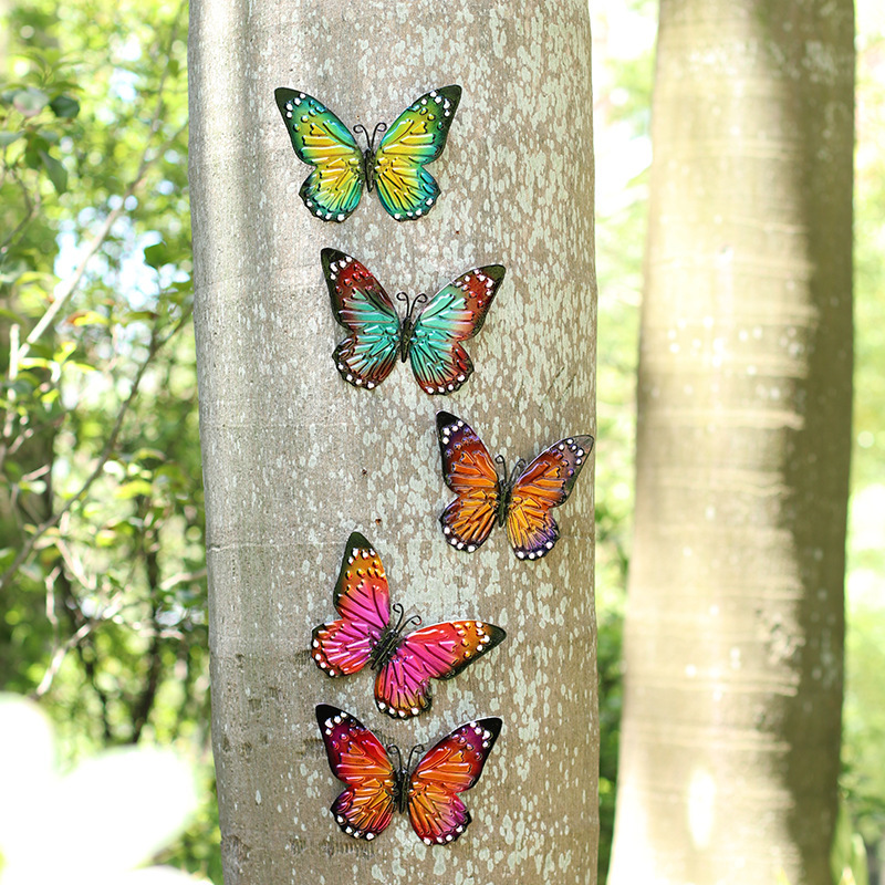 Amazon cross-border exclusive for indoor butterfly wall art decoration iron crafts source manufacturers in stock supply