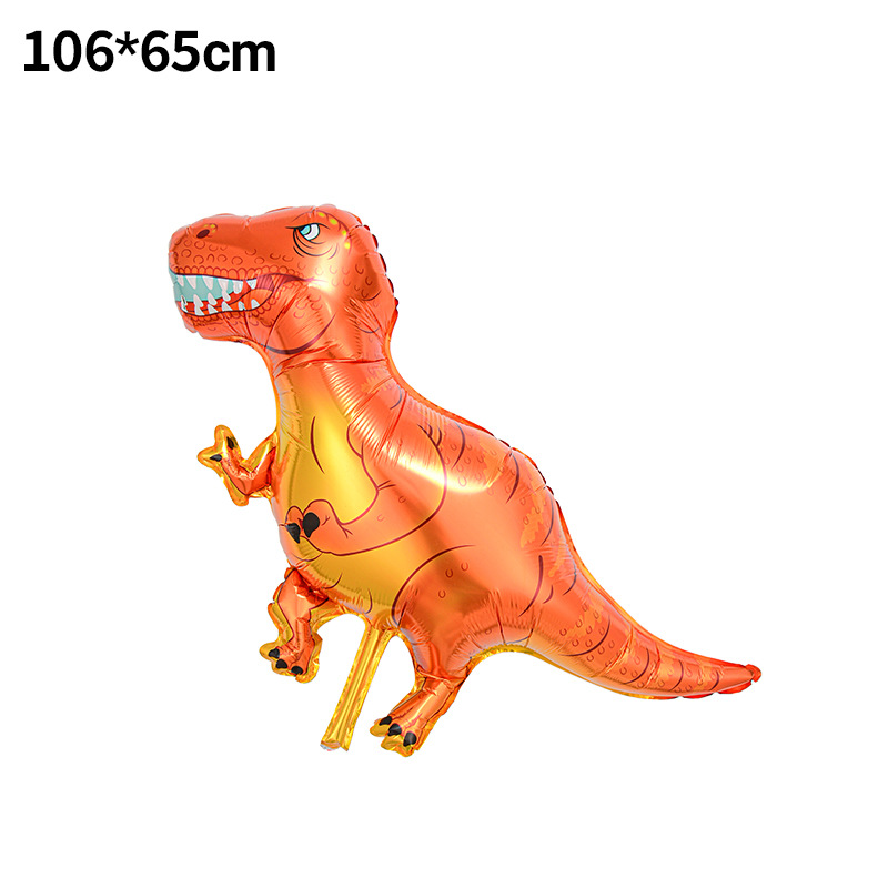 Globos de aluminio con diseño de animales de dibujos animados con temática de dinosaurios para decoraciones de fiestas de cumpleaños infantiles image 11