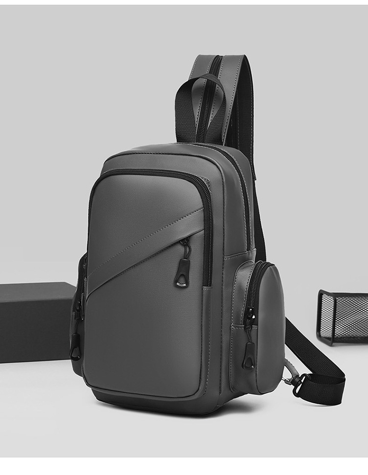 New business men's backpack, water-resistant, suitable for both shoulder and single shoulder, cross-border Oxford fabric men's computer backpack undefined