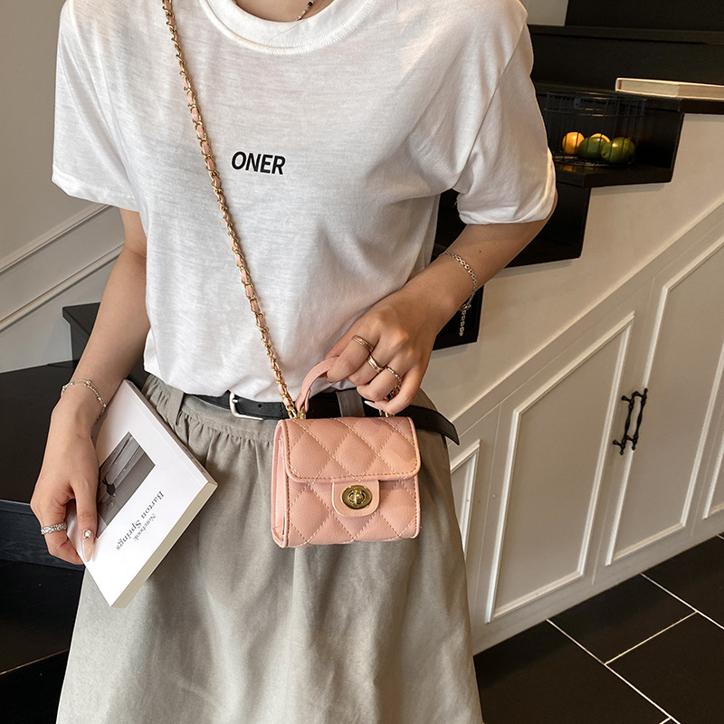 Bolso de cadena de moda coreana 2025 verano nuevo bolso pequeño bolso de hombro fragante bolso de mensajero de hilo bordado de diamantes mujer