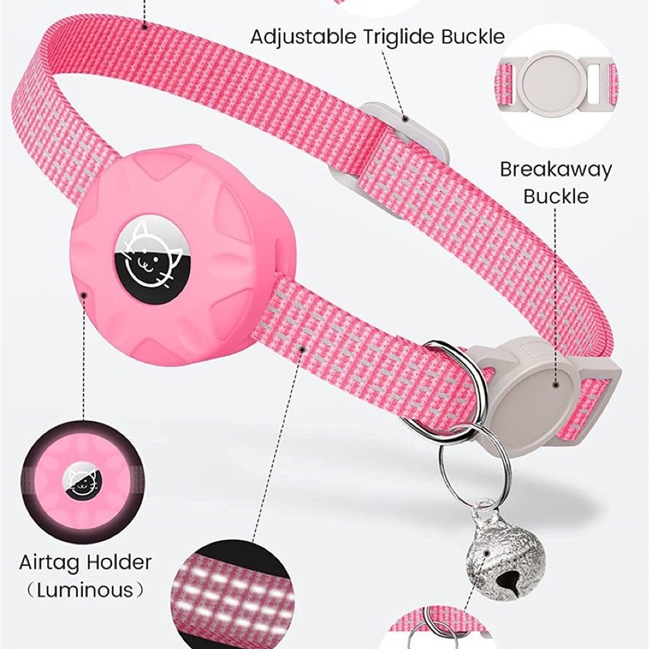 Sobib lemmikloomade silikoonkattele, kasside kaelarihmadele Airtag kaitsekatte jaoks_voghion.com