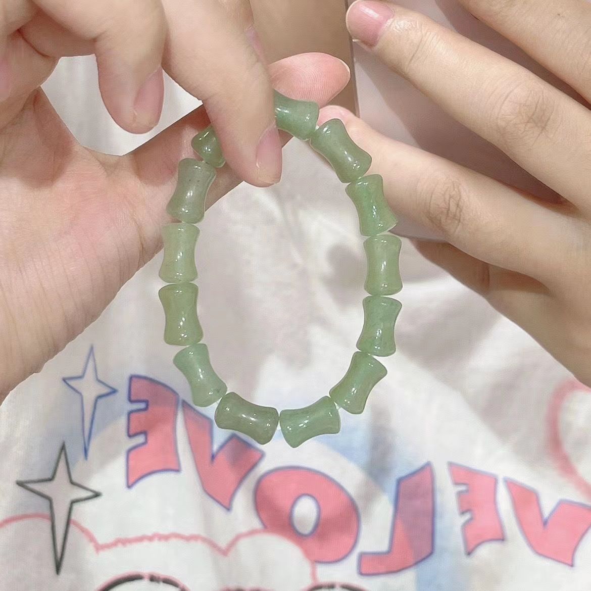 Bamboo green bracelet