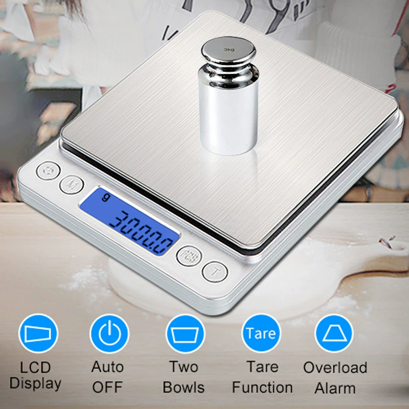 I2000 электронные весы портативные кухонные весы высокоточные ювелирные весы грамм вес электронные весы 0,01 г бытовые весы для кофе