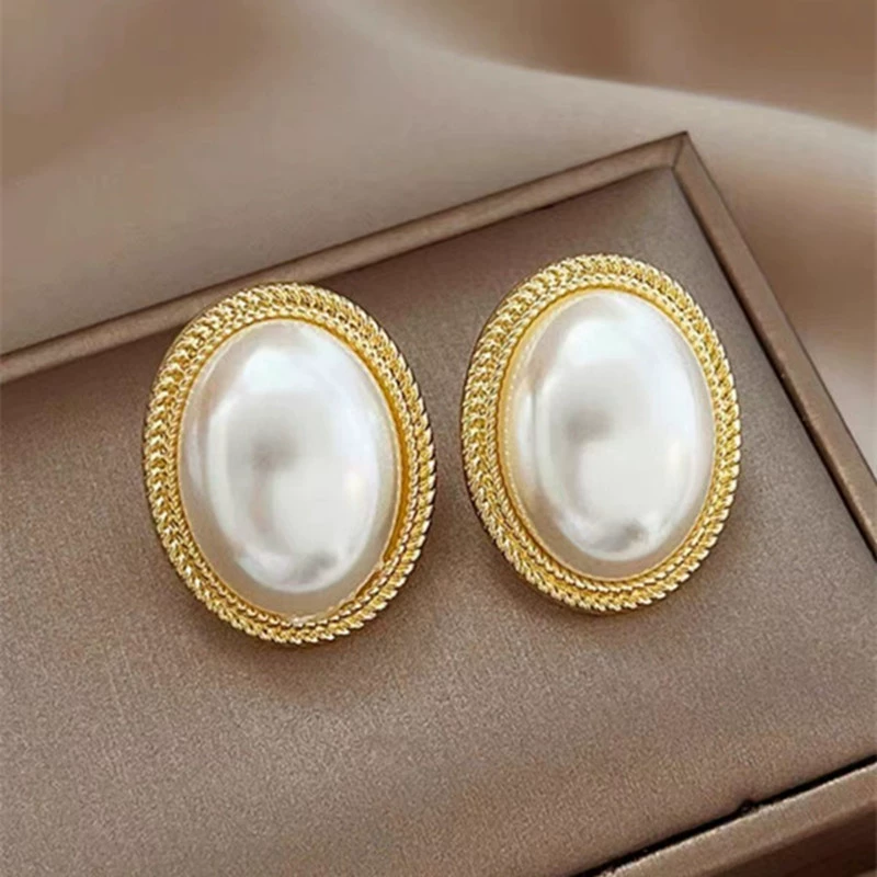 Pearl bow earrings, Japanese‑Korean style, rhinestone‑encrusted, lightweight 0.01 kg