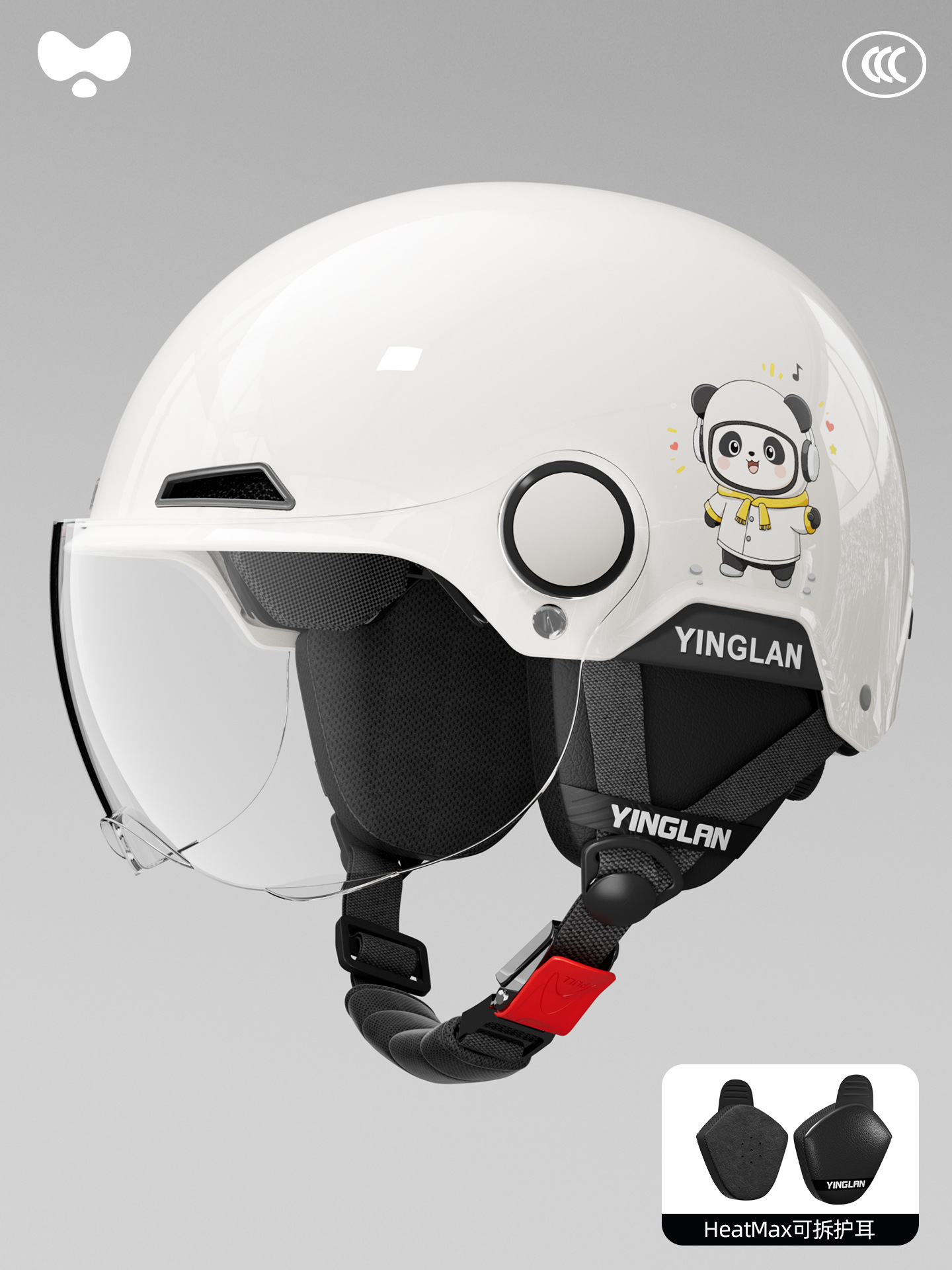Motosiklet kaskı (dəbilqə), Universal Warm Universal 3C - 3c-rock-bear-transparent-short-mirror-four-seasons-detachable-one-size