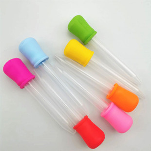 Food Grade Silicone Medicine Feeding Dropper High Suction Kidsren's Medicine Feeder 5ml Baby Test Tube Feeding Water Dropper