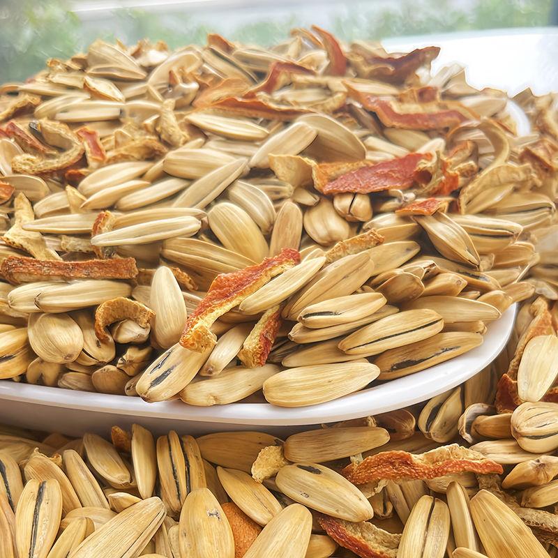 净重陈皮瓜子颗粒打手橘子味瓜子香橙味脱皮橘子香橙橘皮炒货零食