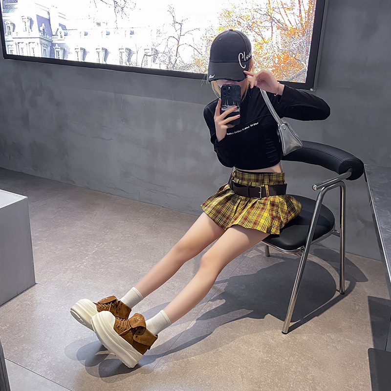复古翻盖马丁靴女2025秋冬新款英伦风短靴潮流百搭厚底两穿大黄靴|undefined