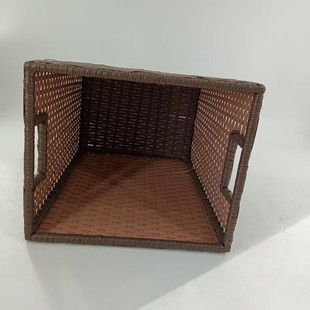 Hotel Homestay Room Storage Basket Imitation Rattan Handmade Woven Storage Basket with Lid Toy Clothes Storage Box Woven