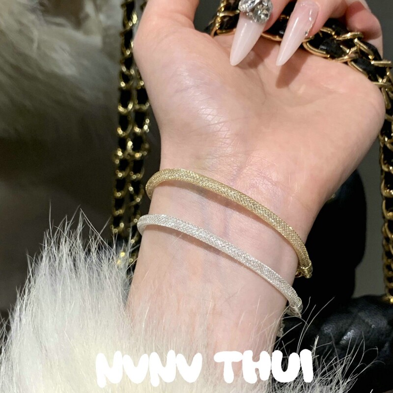 Jewelry Italian Craftsmanship Full Diamond Money Bag Bracelet Designer Soft Mesh Tube Starry Sky Bracelet Stackable Wear