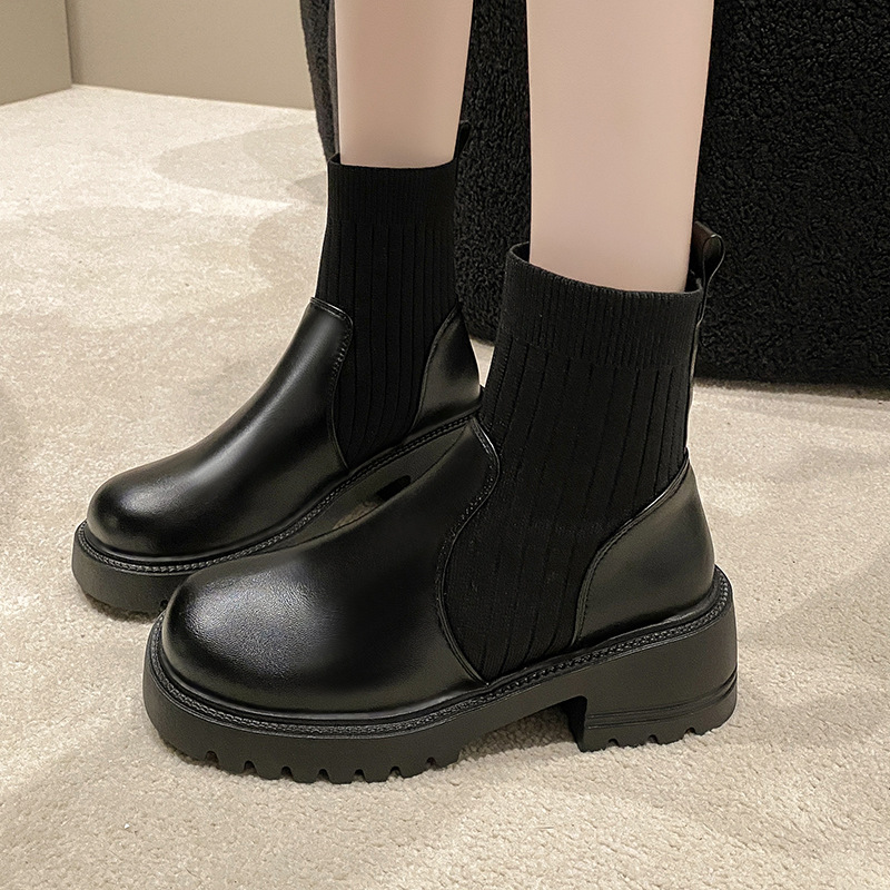 Femmes dames hommes bottes d'équitation bottes de randonnée synthétique Chic Punk mi talon talon bas bout carré à lacets chaussures de tous les jours_voghion.com