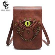 亚马逊新款跨境包包女小众复古铆钉单肩斜挎包男PU皮迷你腰包批发