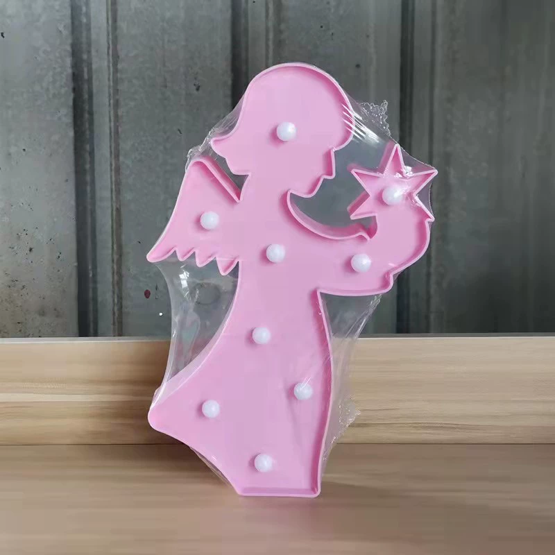 LED shape lamp, warm white, creative decorative shapes (moon, star, cloud, cactus, more)