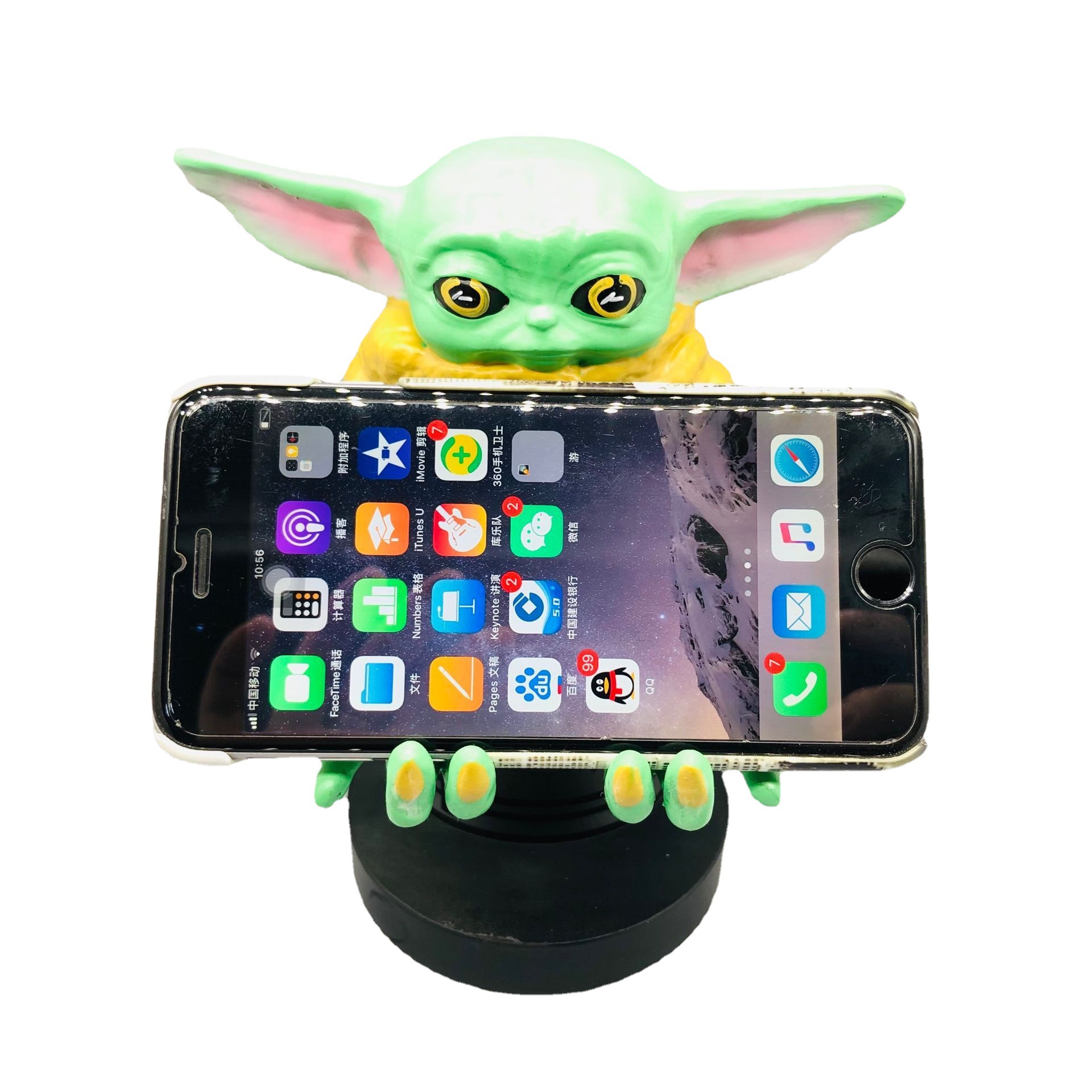 Star Wars lindo Yoda bebé Yuda bebé soporte para teléfono móvil Star Wars juego mango soporte Decoración