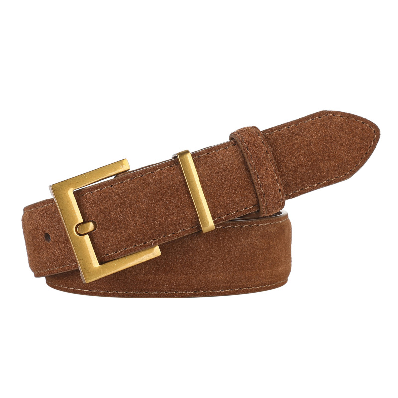 Women's Poplar Forest pin buckle belt cowhide snowflake velvet jeans belt Women's with dress coat belt wholesale Women's Poplar Forest pin buckle belt cowhide snowflake velvet jeans belt Women's with dress coat belt wholesale