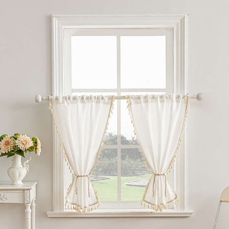 Los productos terminados de Temu se envían en nombre de SHEIN transfronterizo exclusivamente para cortinas de gasa de lino de color puro, cortinas de gasa semiopacas, cortinas pequeñas