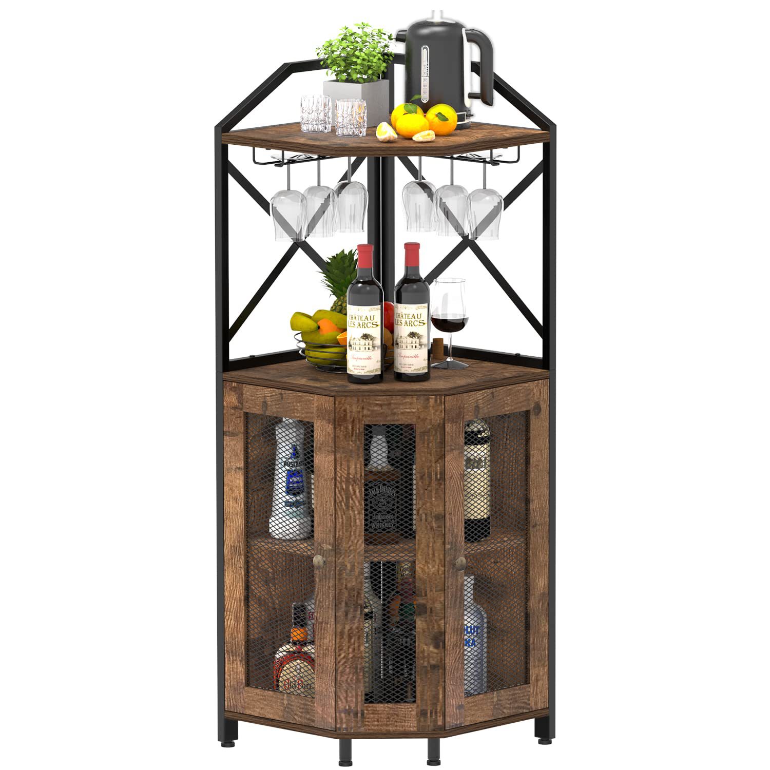 Customizable Amazon Living Room Wine Cabinet Corner Multi-Layer Wine Cabinet Floor-To-Ceiling Storage Cabinet Can Be Hung Wine Glass Cabinet Pb