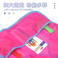 跨境美術繪畫防水透氣兩面反穿兒童娃娃戶外活動吃飯塗鴉防污罩衣