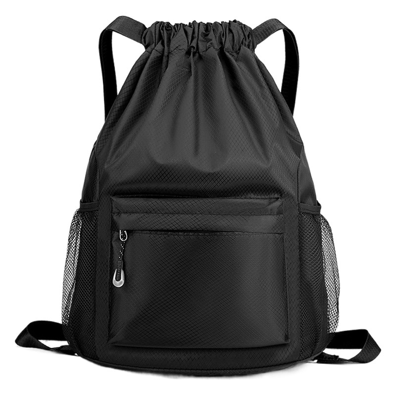 Nueva mochila de senderismo para mujer, tela Oxford, bolso con cordón de color sólido simple, publicidad promocional, mochila con logotipo imprimible