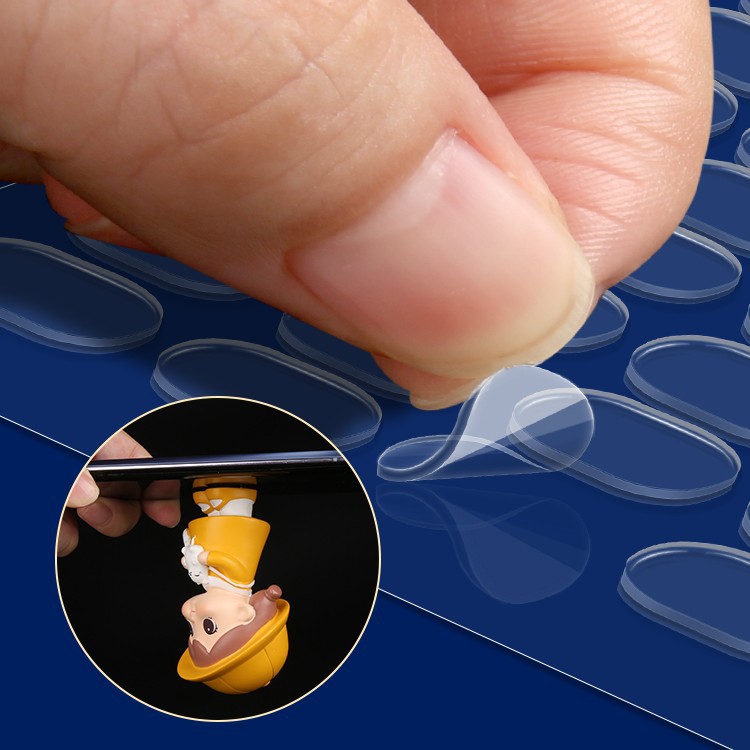车载摆件固定胶纳米胶强力无痕胶双面胶贴汽车盲盒粘胶泡泡玛特脚