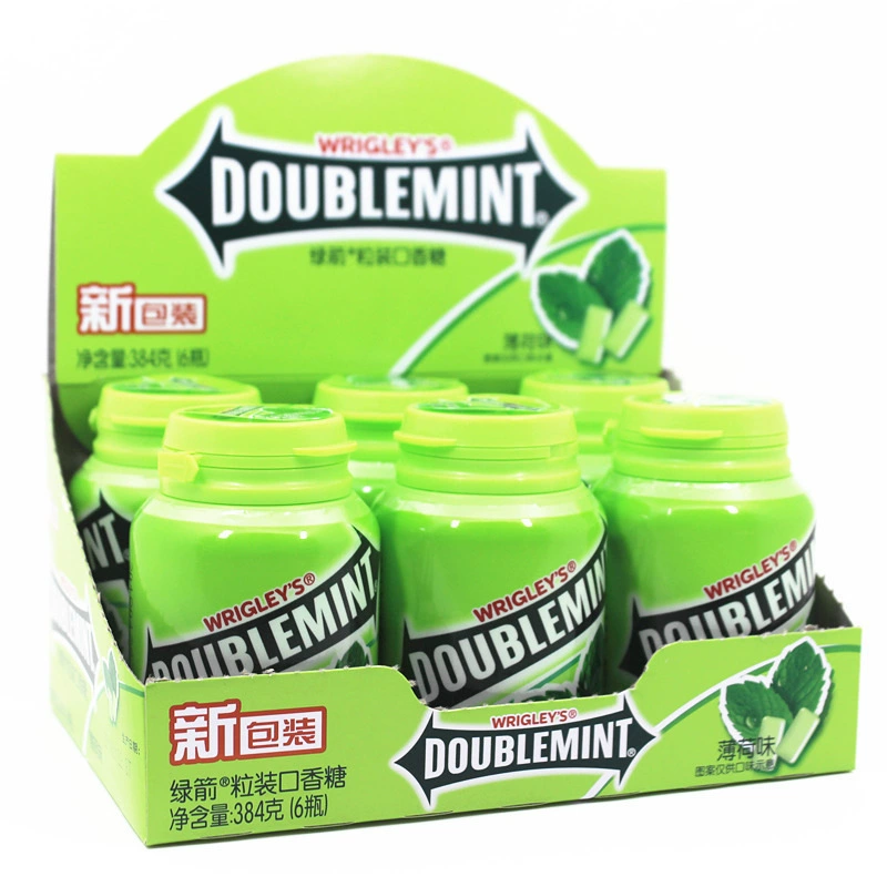 Зеленая стрела 40 бутылок 56g целая коробка 6 коробок свежего дыхания конфеты мяты супермаркет оптовая покупка белых воротничков